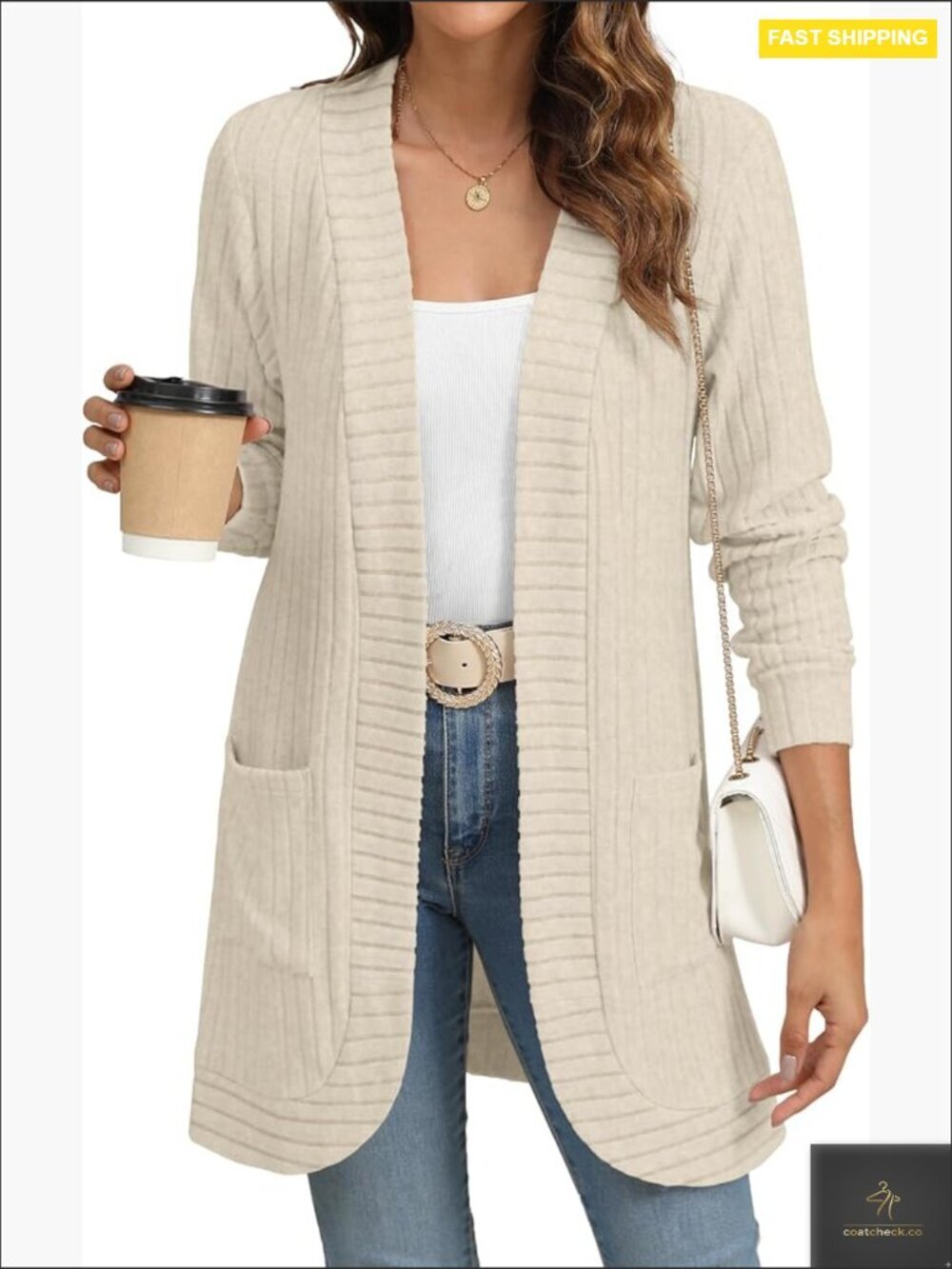 Long Sleeve Open Front Cardigan Lightweight Loose Knit Casual Chic Oversized